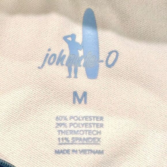 Johnnie-O 1/2 Zip Performance Pullover. Size Medium. White/blue. - Picture 4 of 7